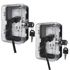 Child Proof Outlet Lock Box W/ 2 Durable Keys Heavy Duty Safety Cover Baby
