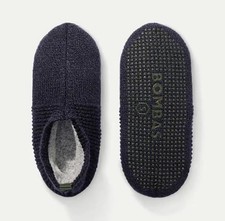 Bombas Gripper Slipper Socks Navy Knit House Shoes Adult Mens Size Large 10-12.5