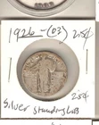 Vintage 90% SILVER 1926 P STANDING LIBERTY QUARTER COIN Combine S/H 0.99  N/R