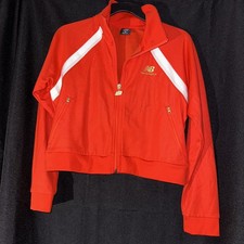 New Balance orange, white gold Zip up Jacket sized Medium