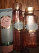 BATH AND BODY WORKS " SWEETEST SONG  BODY CREAM/ BODY WASH/ FINE FRAG MIST