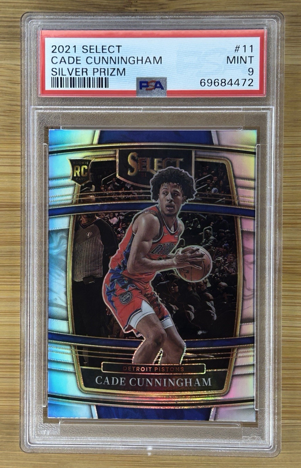Cade Cunningham 2021-22 Panini Select Silver Prizm Rookie Card #11 PSA 9  RC