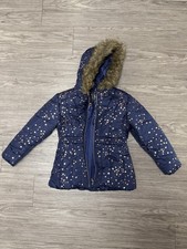 R 1181 By S.Rothschild Girls puffy coat size 5/6 Navy Blue
