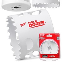 LochsäGe Bohrkrone 98 Mm Bi-Metall Bohrer FüR Metall Aluminium Holz Gipskarton