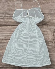 Vintage The Lingerie Collection Sheer Mini Camisole Slip Dress  Blue Size Large