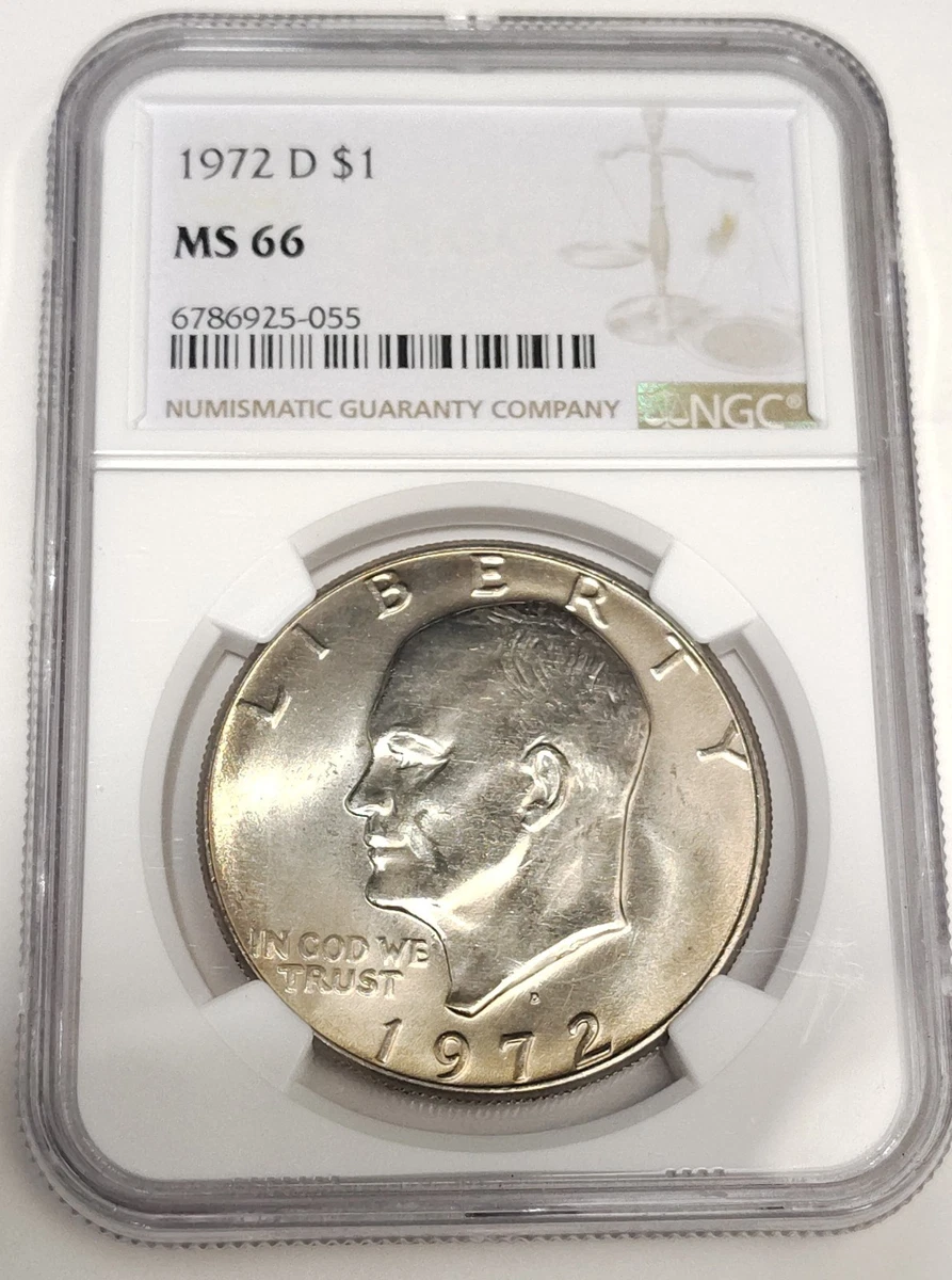 MS 66 分级1972 艾森豪威尔美元硬币(1971-1978) | eBay
