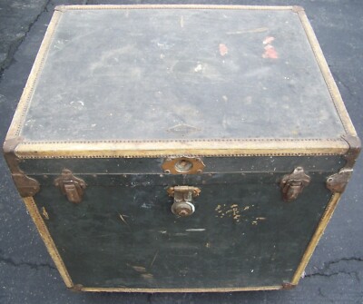 c1900 ANTIQUE HENRY LIKLY STEAMER TRUNK ROCHESTER GENEVA NY CAR