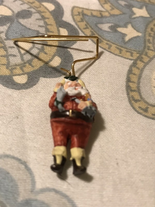 miniature HALLMARK ornaments 1988 Jolly St.Nick with box .. cute piece..
