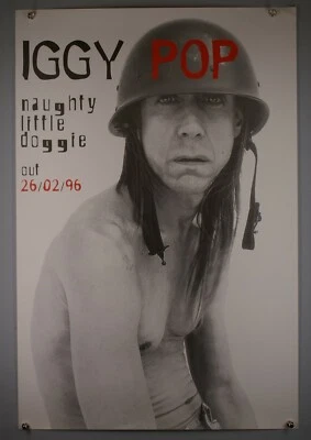 Affiche Iggy Pop Originale Vintage Promotionnelle Chien Malin Février 1996 - Photo 1/4