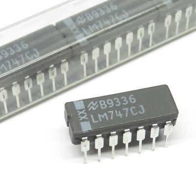 2 Stück LM747CJ Dual Operational Amplifier, National Semiconductor