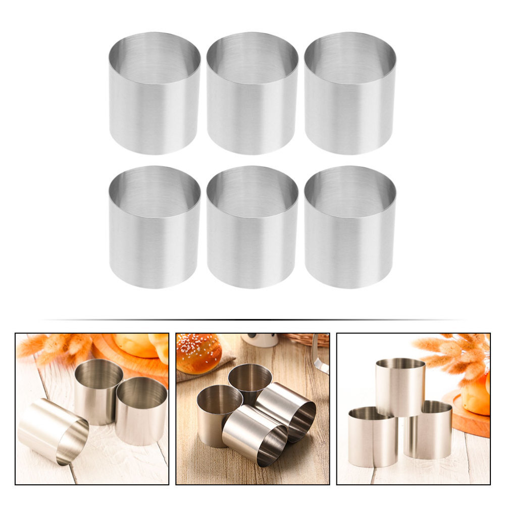 6 Cercles Pâtisserie Antiadhésifs 8.5cm - Moules à Tartelette | Pour Muffins, Crumpets