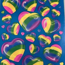 Vintage Stickers Rainbow Hearts Stars 3M Post-It Removable 1990 NOS Sealed Rare