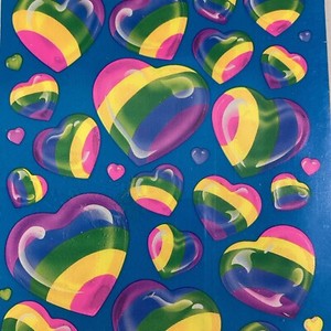 Vintage Stickers Rainbow Hearts Stars 3M Post-It Removable 1990 NOS Sealed Rare