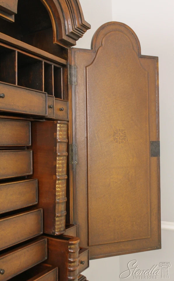 58440EC: THEODORE ALEXANDER Leather Wrapped Secretary Desk - Image 4 of 4