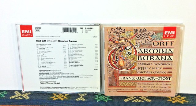 Orff, Carmina Burana, CD 1992, EMI Classics CDC 7540542, Classical NM