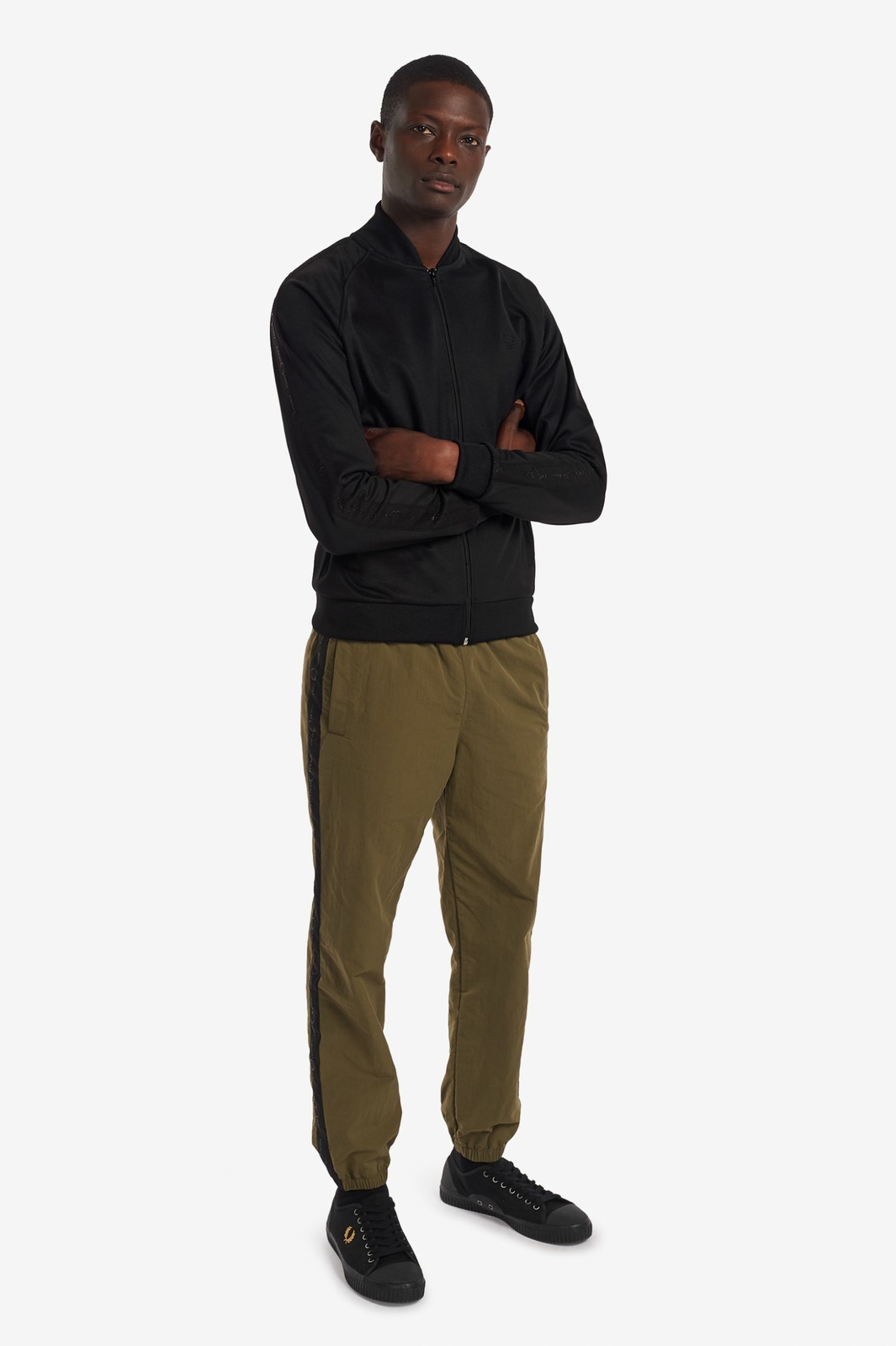 Fred Perry Tonal Taped Bomber Neck 