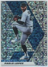 2021 Panini Mosaic Pablo Lopez Quick Pitch Silver Prizm Marlins #199