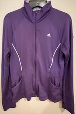 Vintage Adidas Track Jacket Purple Womens Size Medium