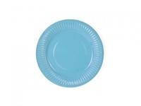 Pappteller, Himmelblau, 6 StüCk, Ø 18 Cm