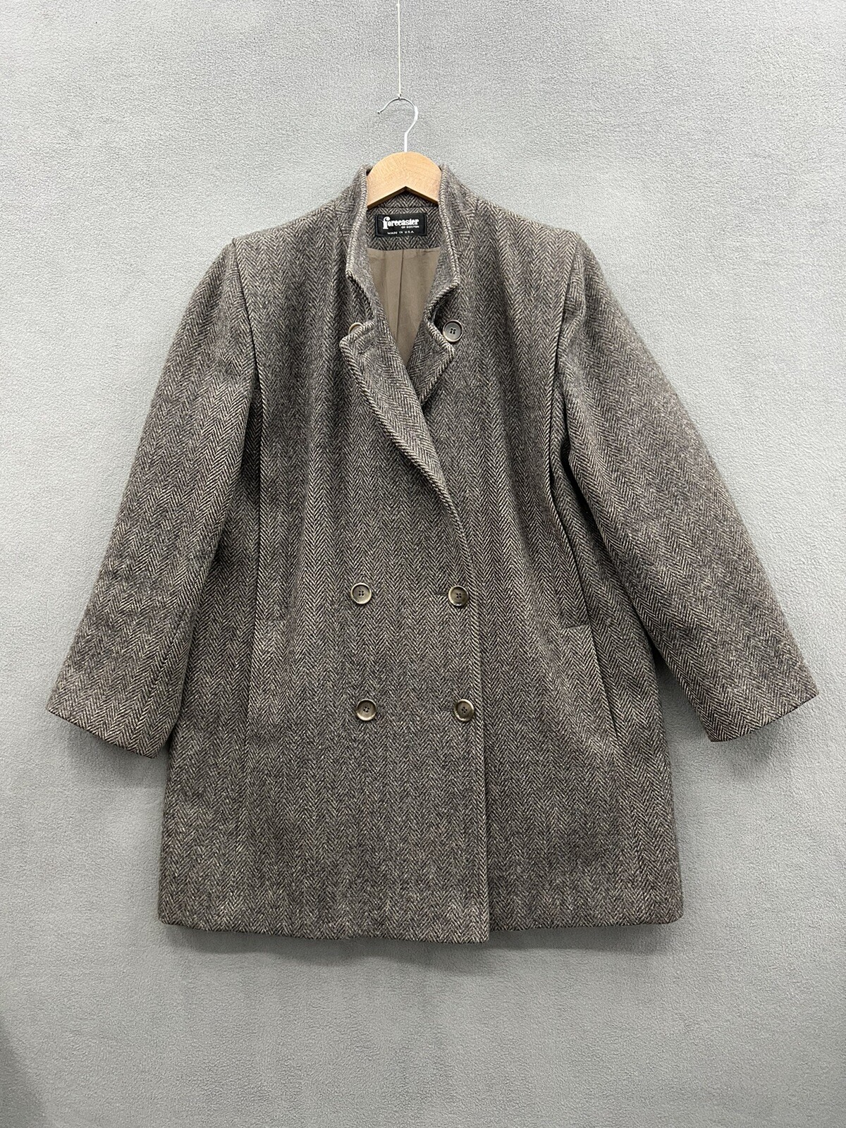 Vintage Forecaster Of Boston Women’s 11/12 Coat 100% Wool Made In USA Brown