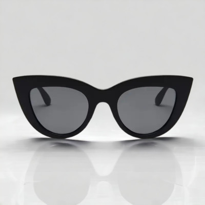 Womens Black Sunglasses, Oversized CAT EYE Desing Sun Protection Lenses