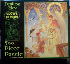 Sealed Fantasy Glow 500 piece Jigsaw Puzzle NOS GLOWS AT NIGHT Made in USA