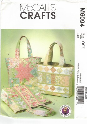 M6094 Crafts Sewing Pattern Whistlepig Creek Quilted Bag Purse Tote | eBay