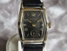 Bulova 1952 NUGENT vintage manual wind watch 10BT Dark grey/charcoal dial