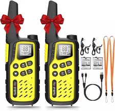 Long Range Walkie Talkie 2 Set 3 Mile Two Way Radio Charge Headset Waterproof