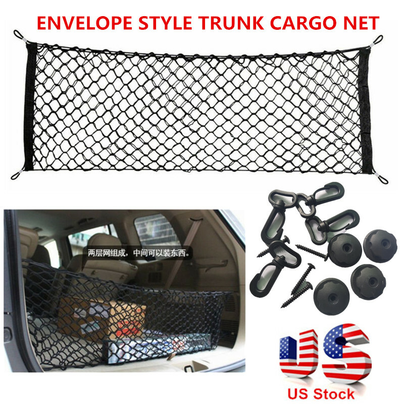 Car Trunk Cargo Net Holder Elastic Mesh Organizer Truck SUV Universal 4