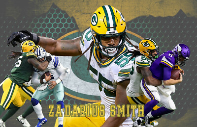 Green Bay Packers Lithograph print of Za'Darius Smith 17 x 11