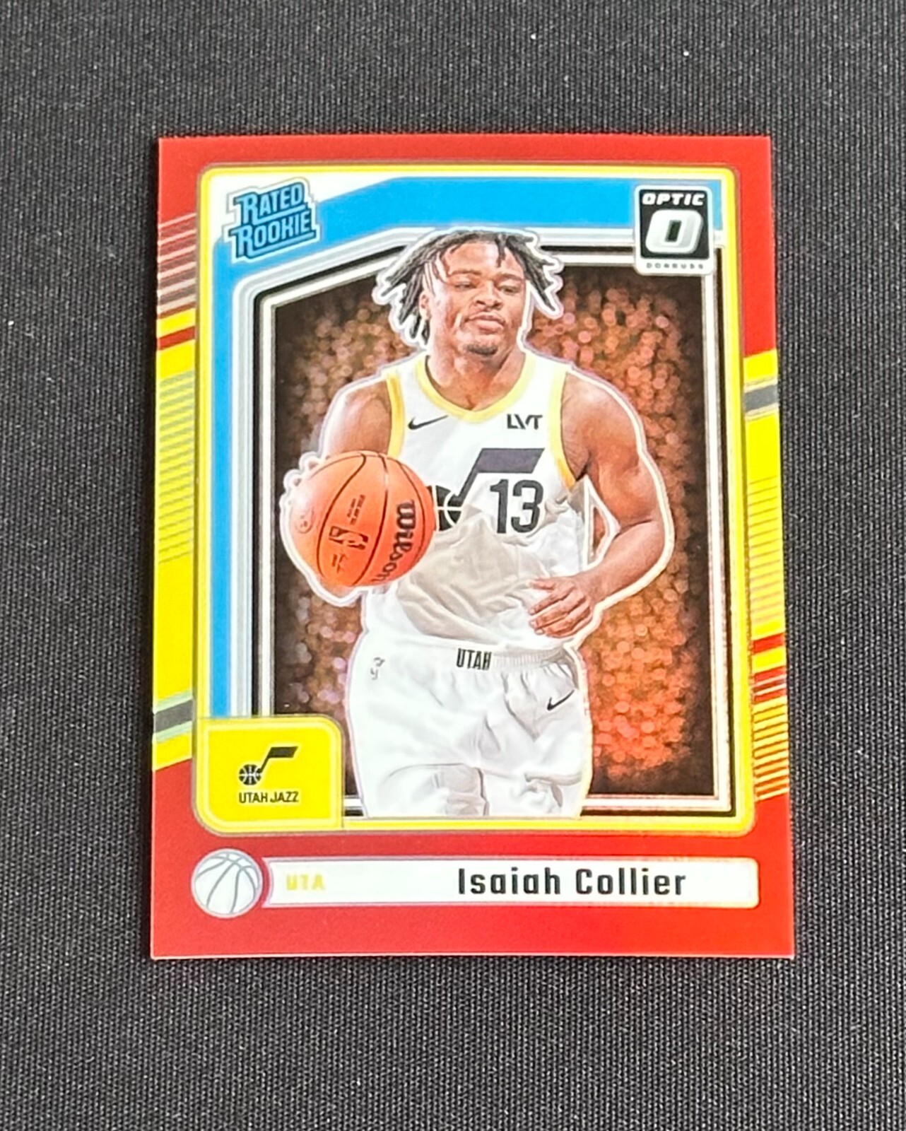 2024-25 Donruss Isaiah Collier Rc Rated Rookie Optic Preview Red Prizm /25 Jazz