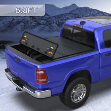 5.75.8ft 4fold Hard Tonneau Cover Kits For 2009-2023 Ram 1500 Truck Bed W Lamp 5.75.8ft 4fold Hard Tonneau Cover Kits For 2009-2023 Ram 1500 Truck Bed W Lamp
