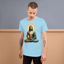 Meditating Jesus Buddha Unisex t-shirt