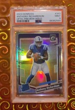 2023 PANINI DONRUSS OPTIC-PREVIEW #343 ANTHONY RICHARDSON HOLO PRIZM MINT PSA 9