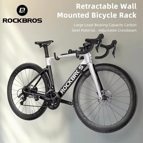 ROCKBROS Bike Rack Wall Mount Adjustable Horizontal Bike Hook Road Bikes Holder - Picture 8 of 12