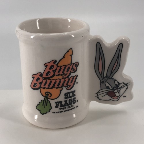 Vtg 1999 Six Flags Over Texas Bugs Bunny Handled Shot Glass / Toothpick