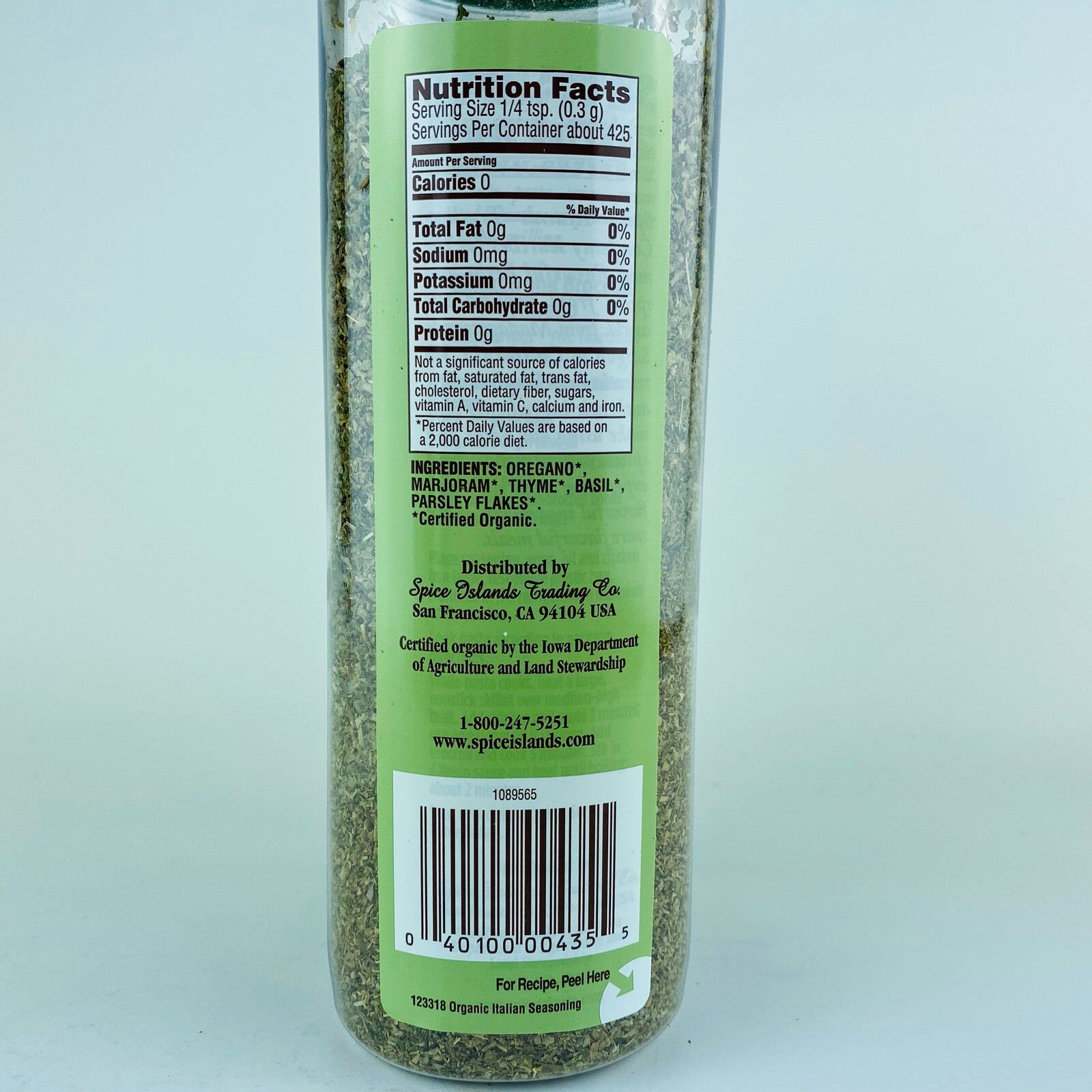 2Pack Spice Islands Organic Italian Seasoning Gluten Free 4.5 oz/128 g