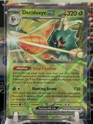 Decidueye ex 015/197 Obsidian Flames Double Rare Holo Pokemon TCG