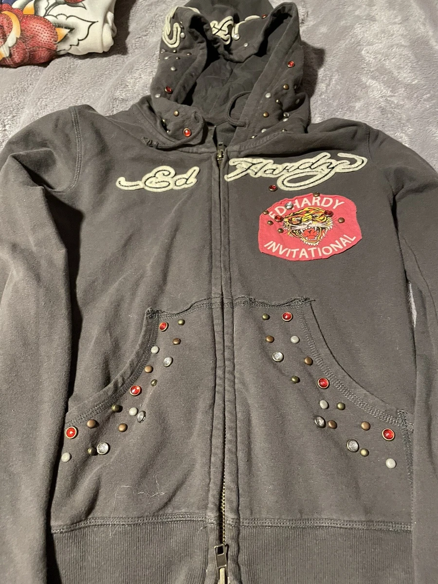 Ed hardy shop zip up hoodie