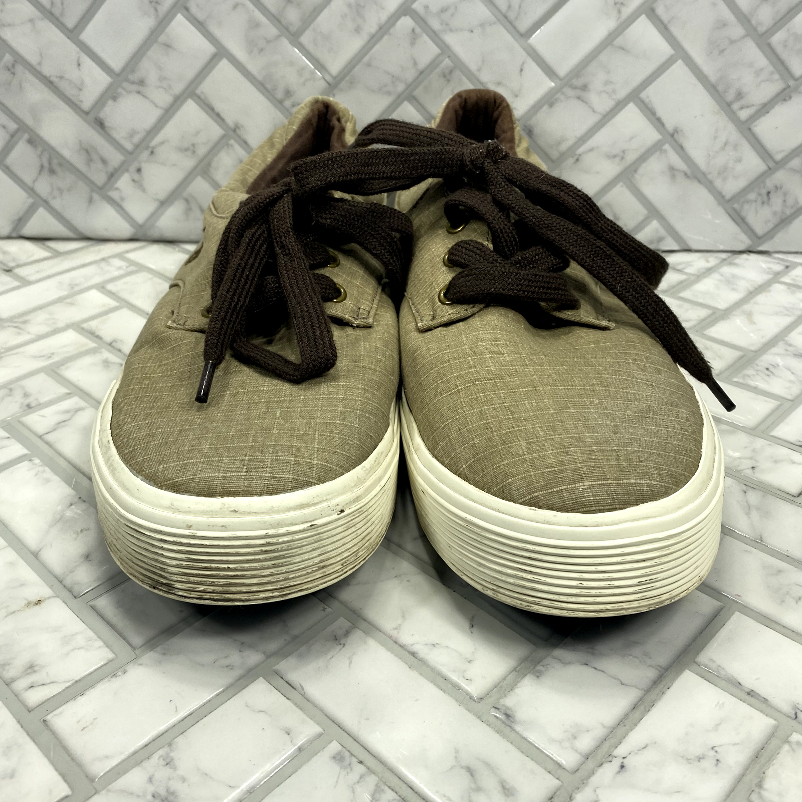 PONY Scarpe sneakers Polo Ralph Lauren uomo Felton 10D Faxon basse marroni tomaia in tela