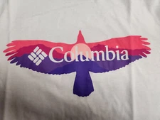 Columbia White Short Sleeve Print T-Shirt FREE SHIP