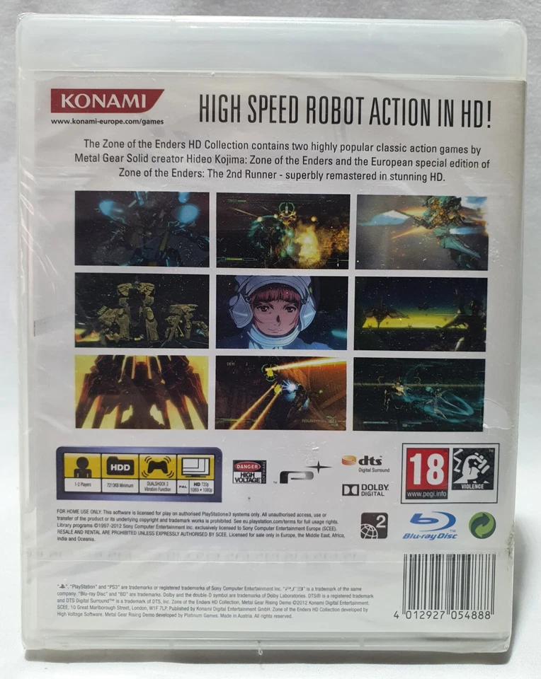 Zone of the Enders HD Collection Classics Playstation 3 New Sealed foil w defec - Image 2 of 4