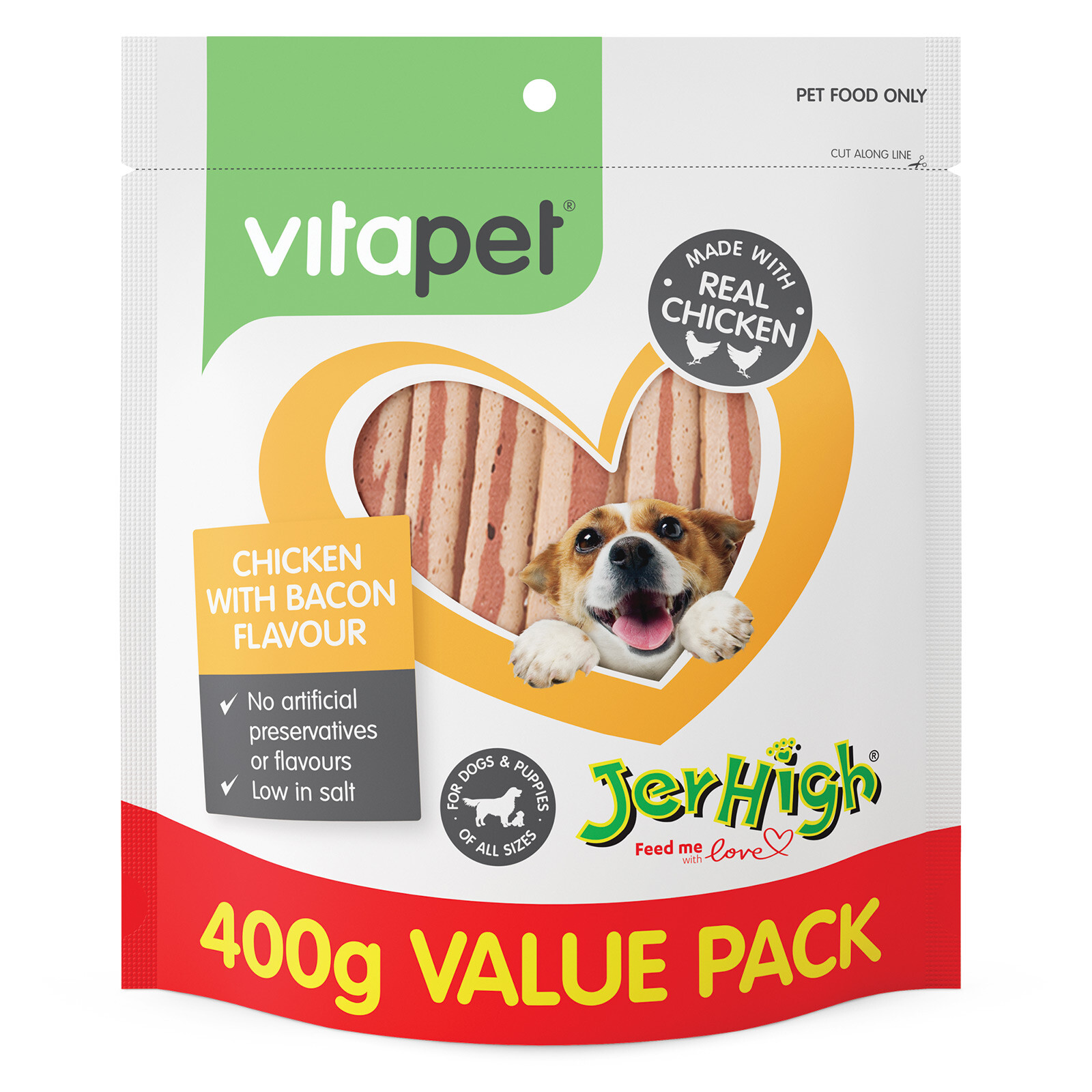 Vitapet Jerhigh Chicken And Bacon Treats For Dogs 400gm eBay