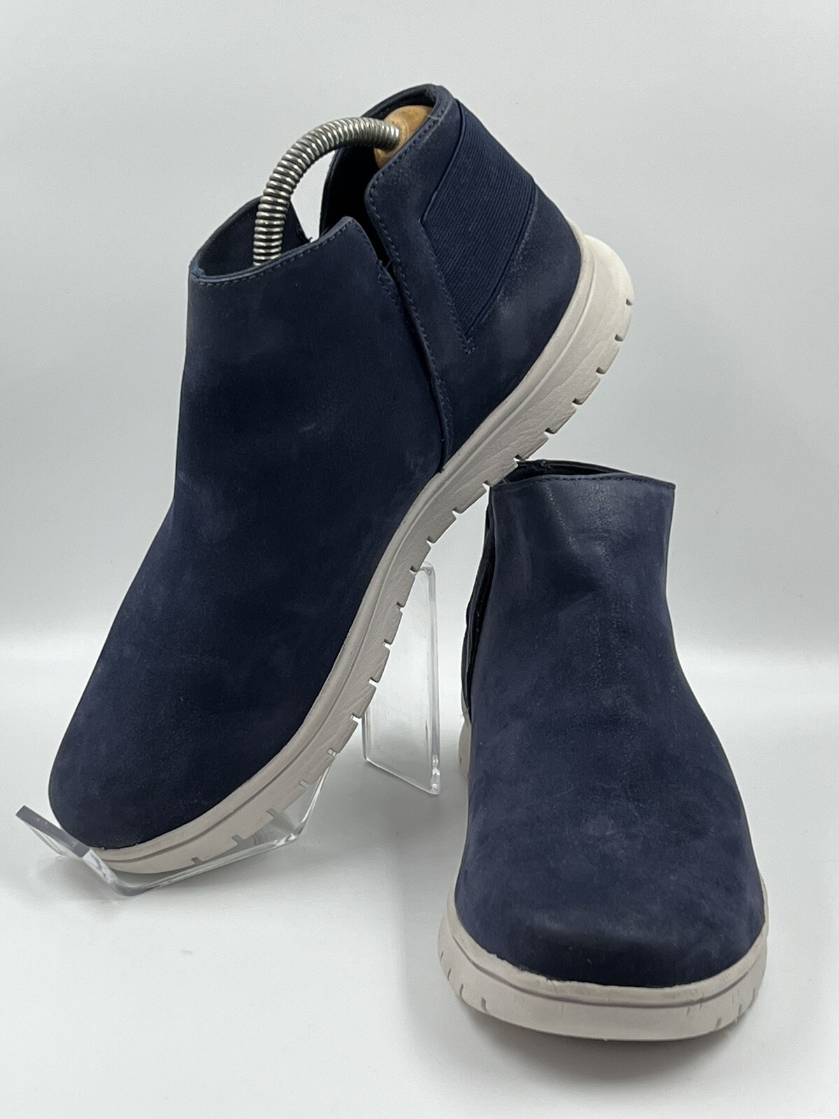 SAOLA Stivaletti donna Ryka stivaletti karitè blu navy scamosciati suola a strappo slip on 9 5 M