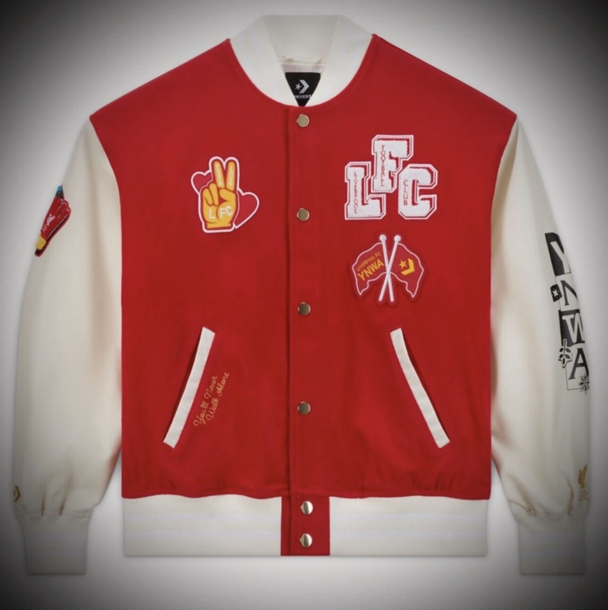 CONVERSE X LIVERPOOL FC Woven Varsity Jacket Limited Edition XXL BNWT