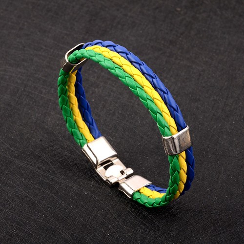 Country Flag Bracelet Wrist Bangle Woven Hand Chain High Quality Unisex FY - Picture 8 of 19