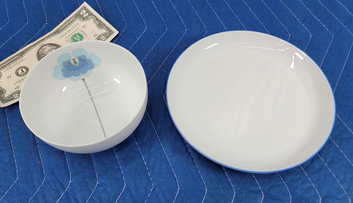 ROSENTHAL Studio Linie CENTURY BLUE FLOWER Fruit Bowl+Under Plate