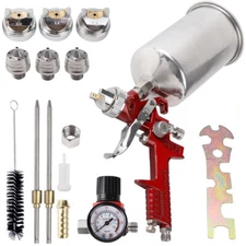 HVLP Air Paint Spray Gun Kits Gravity Feed Car Auto Primer 1.4/1.7/2.0MM Nozzles
