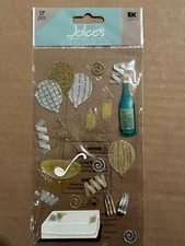 Rare Jolee’s Celebrate Party Balloons Cake Wedding Champagne Scrapbook Stickers 